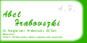 abel hrabovszki business card